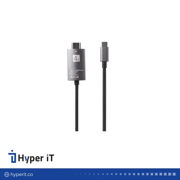 کابل نقره ای TYPEC TO HDMI1.8M-60 MHZ