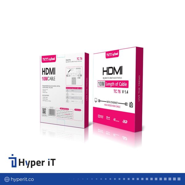 کابل HDMI تسکو مدل TC-76 به طول 10 متر