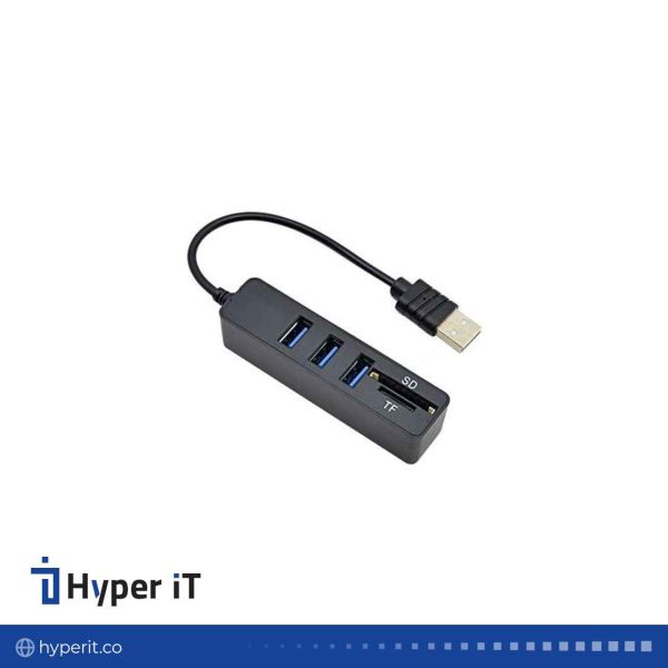 هاب رم ریدر USB کمبو کابل کوتاه