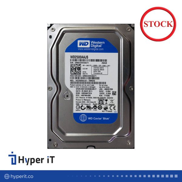 هارد استوک Western Digital Blue مدل WD2500AAJS ظرفیت 250 گیگابایت