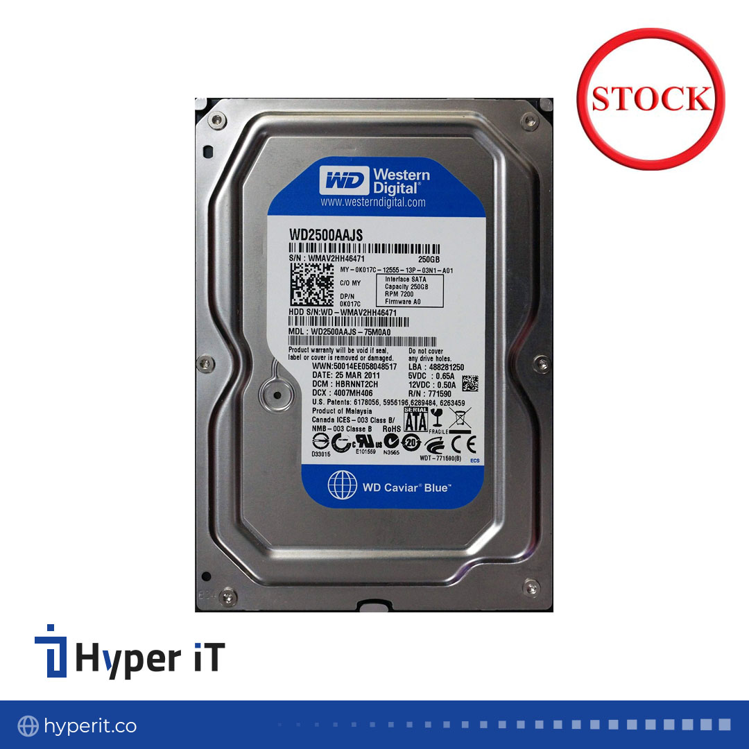 هارد استوک Western Digital Blue مدل WD2500AAJS ظرفیت 250 گیگابایت