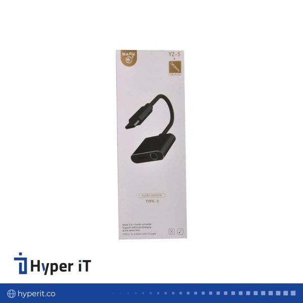 مبدل 1به 2 USB-C به AUX/ USB مدل MK-YZ5