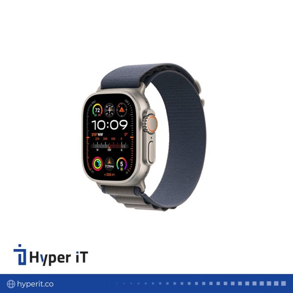 ساعت هوشمند اپل مدل Ultra 2 Titanium Case Alpine Loop Band 49mm رنگ آبی