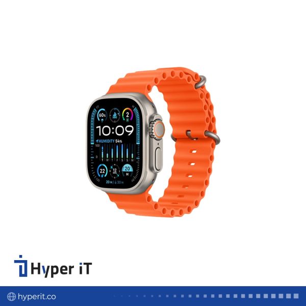ساعت هوشمند اپل مدل Ultra 2 Titanium Ocean Band 49mm رنگ نارنجی