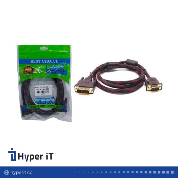 کابل DVI به VGA طول 1.5 متر E-NET