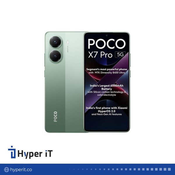 گوشی شیائومی Poco X7 pro حافظه 512 گیگابایت و رم 12 گیگابایت (سبز)-گلوبال