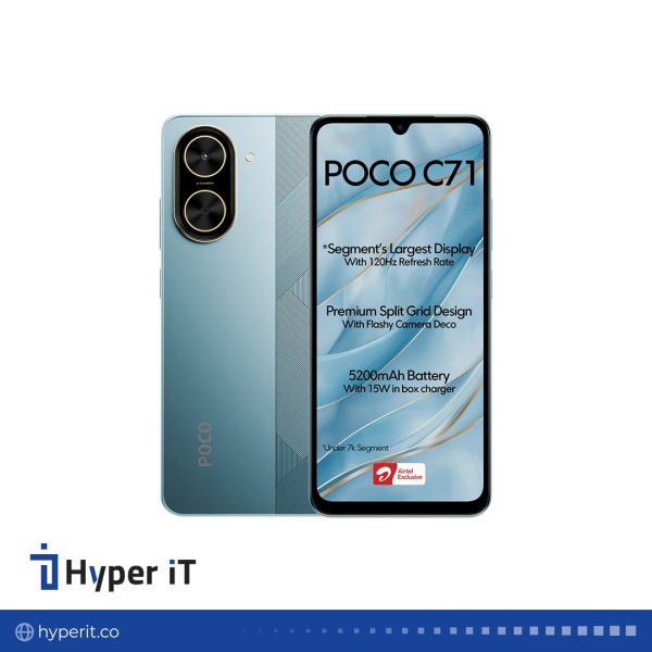 گوشی شیائومی Poco C71 حافظه 64 گیگابایت و رم 3 گیگابایت (آبی)-گلوبال