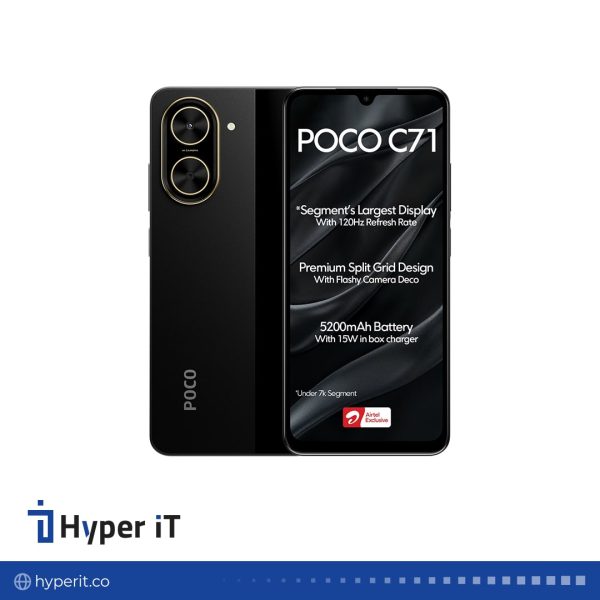 گوشی شیائومی Poco C71 حافظه 64 گیگابایت و رم 3 گیگابایت (مشکی)-گلوبال