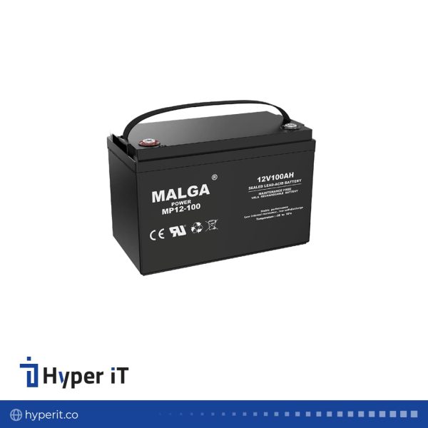 باتری یو پی اس 100 آمپر ساعت مالگا پاور (MALGA POWER) 12 ولت