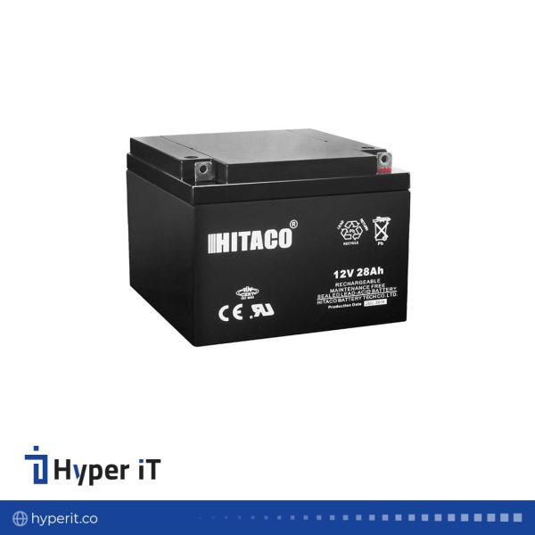 باتری یو پی اس 28 آمپرساعت هیتاکو (Hitaco) 12 ولت