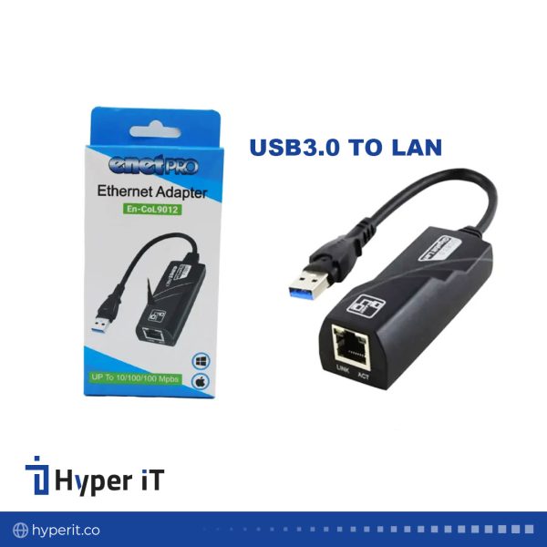 تبدیل USB3.0 to LAN EN-COL9012 (1000Mbps) ای نت پرو/ENETPRO