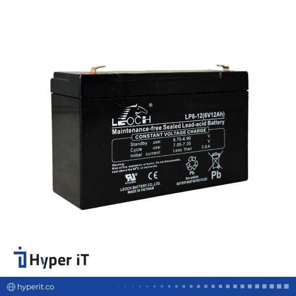 باتری ۶ ولت 12 آمپر لئوچ Leoch مدل LP6-12