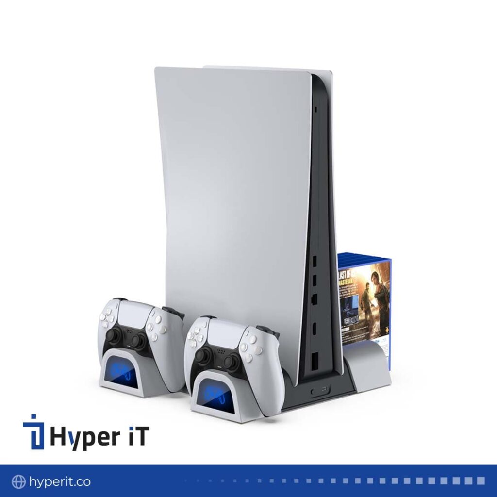 استند و شارژر دسته بازی دابی مدل DOBE TP5-3532D PS5 رنگ سفید